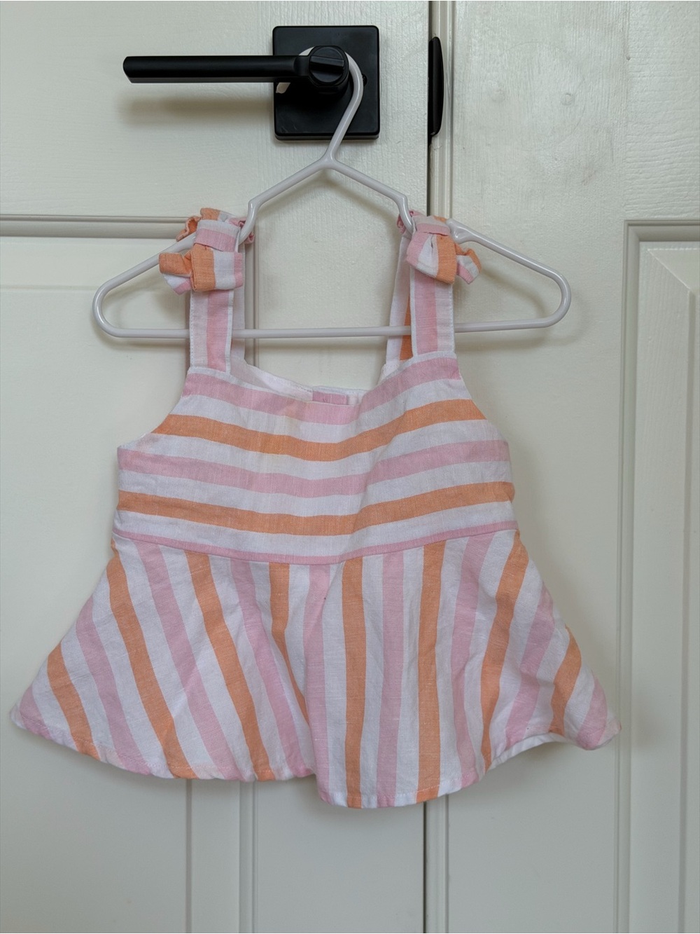 Pink & Peach Striped Janie and Jack Top and Shorts